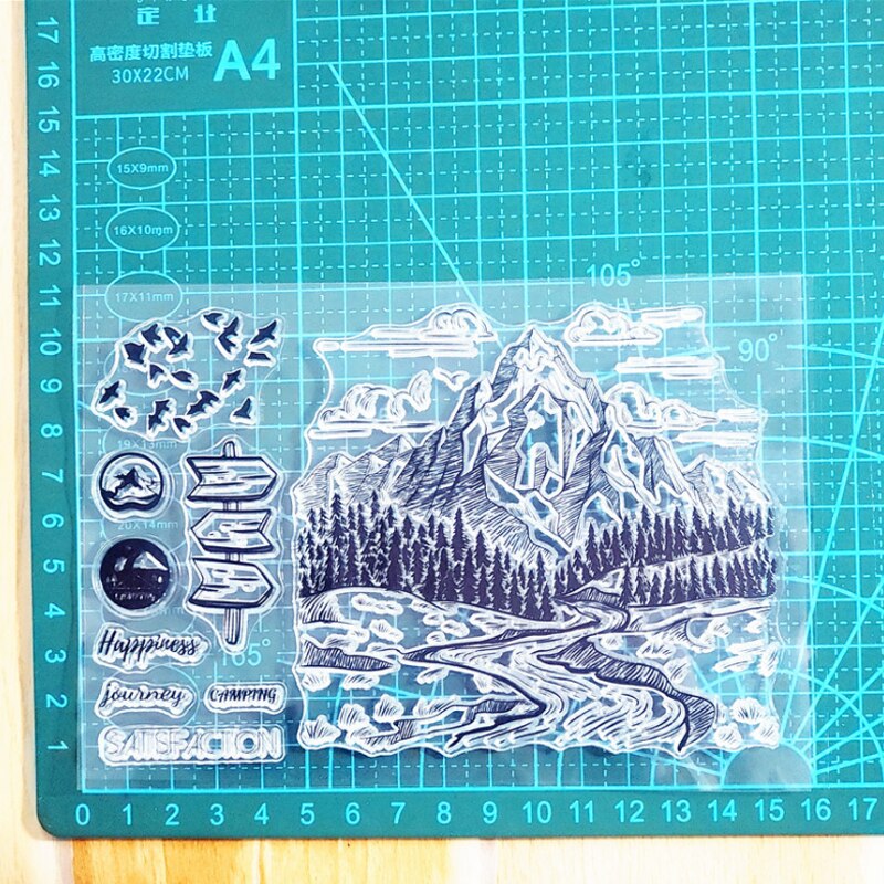 Bergen Transparante Siliconen Stempel Seal Voor Diy Scrapbooking Fotoalbum Decoratieve Duidelijke Stempel Lakens Kantoor Schoolbenodigdheden