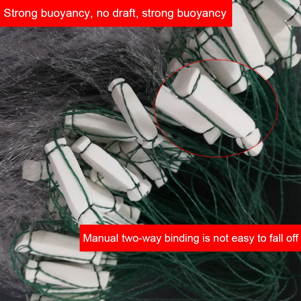 Fishing net nylon long strip multi-size monofilament single-layer floating crucian carp trap net fishing gear equipment