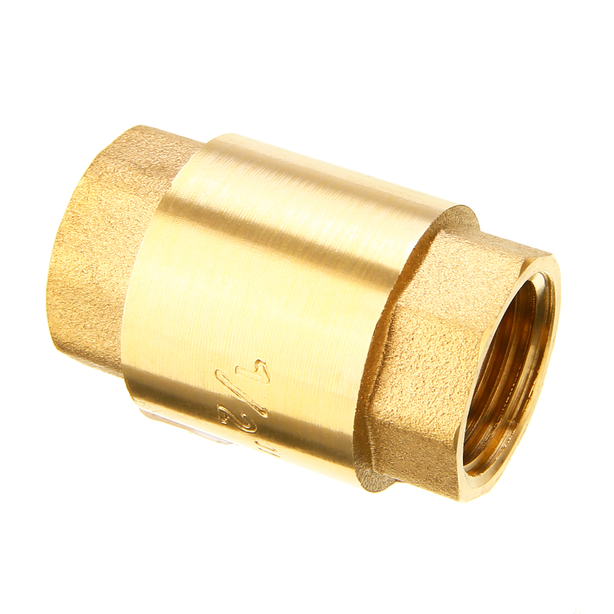 1pc 1/2'' NPT Brass Thread In-Line Spring Check Valve 200WOG For Checking Control Valve