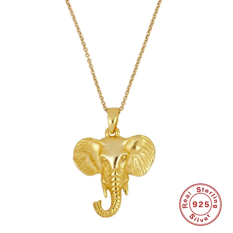 925 Sterling Silver Cute Elephant Pendant Necklaces For Anniversary Valentine's Day Minimalist Choker Necklace Jewelry