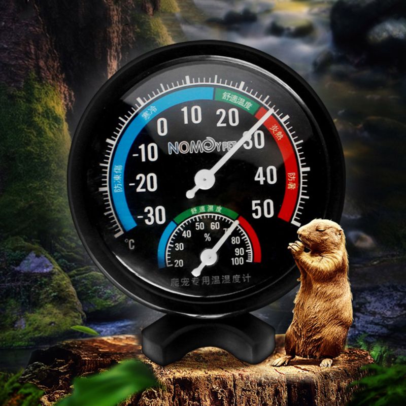 Reptile Temperature Thermometer Humidity Hygrometer Gauge Vivarium Tank Supplies 85WC