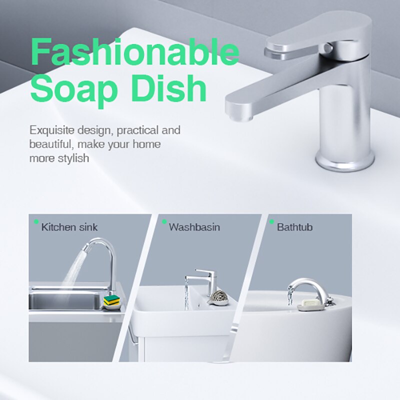 Zeepbakje Met Afvoer, Zeepbakjes Voor Badkamer Wastafel, Siliconen Zeepbakje Voor Douche, bar Zeep Houder Voor Keuken Teller