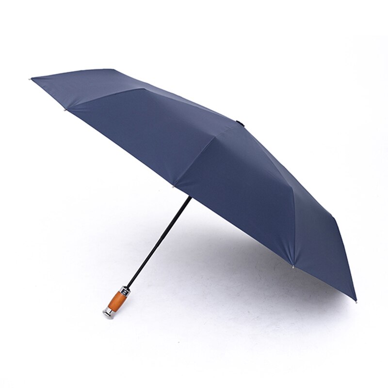 Paraguas automático de lujo para hombres y mujeres anti UV sombrillas de Golf resistentes al viento paraguas plegable grande Parasol 10 costillas: Blue