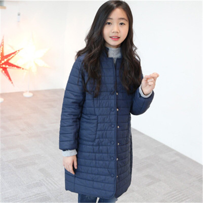 Brand Girls Long Padded Jacket Children Winter Coat Kids Warm Thickening Long Style Coats For Teenage Outwear