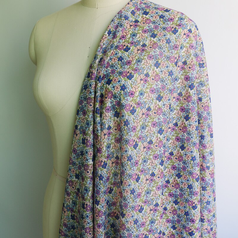 100cm*135cm Thin Dress Shirt Fabric Natural Silk Cotton Calico Fabric Lining