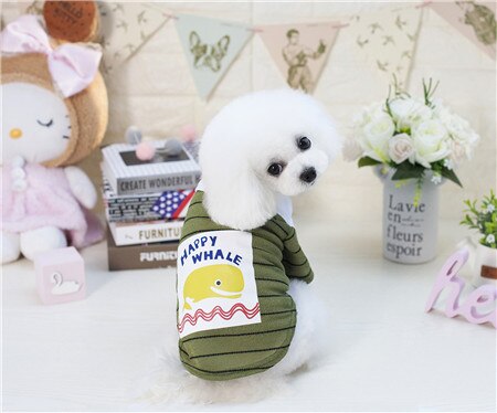 E39 goedkope zomerse honden t-shirts jassen kleding walvispatroon puppy hond kat vest shirts voor chihuahua hond producten benodigdheden: Groente / Xl