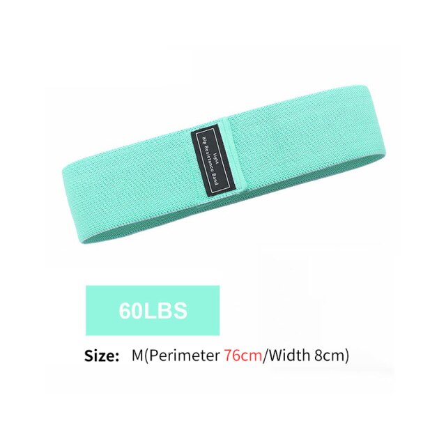 Opaska biodrowa robić jogi z oporem biodrowym lateks antypoślizgowy elastyczny pas robić ćwiczeń i jogi: lekki zielony--60LBS