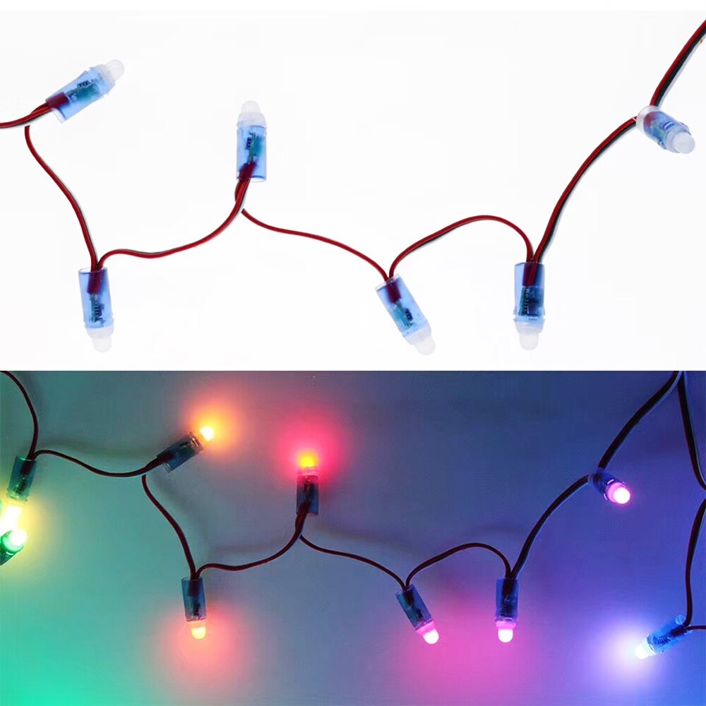50pcs DC5V WS2811 Full Color LED Pixel Light Module IP68 Waterproof RGB Color 2811 1903 IC Digital LED christmas Light