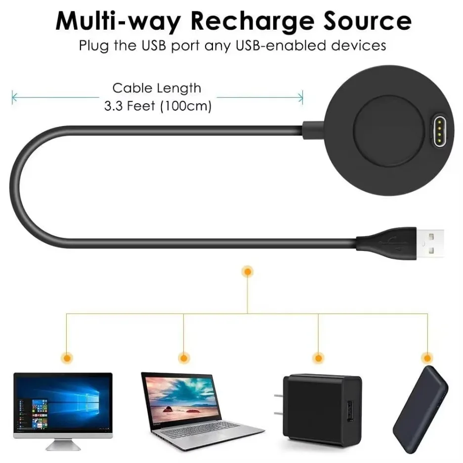 Charger Dock voor Garmin Vivoactive 3 4 4 S/Fenix 5 5 S 5X 6 6 S 6X/Venu 2 2 S Sq USB Oplaadkabel Stand Station Datum Syn