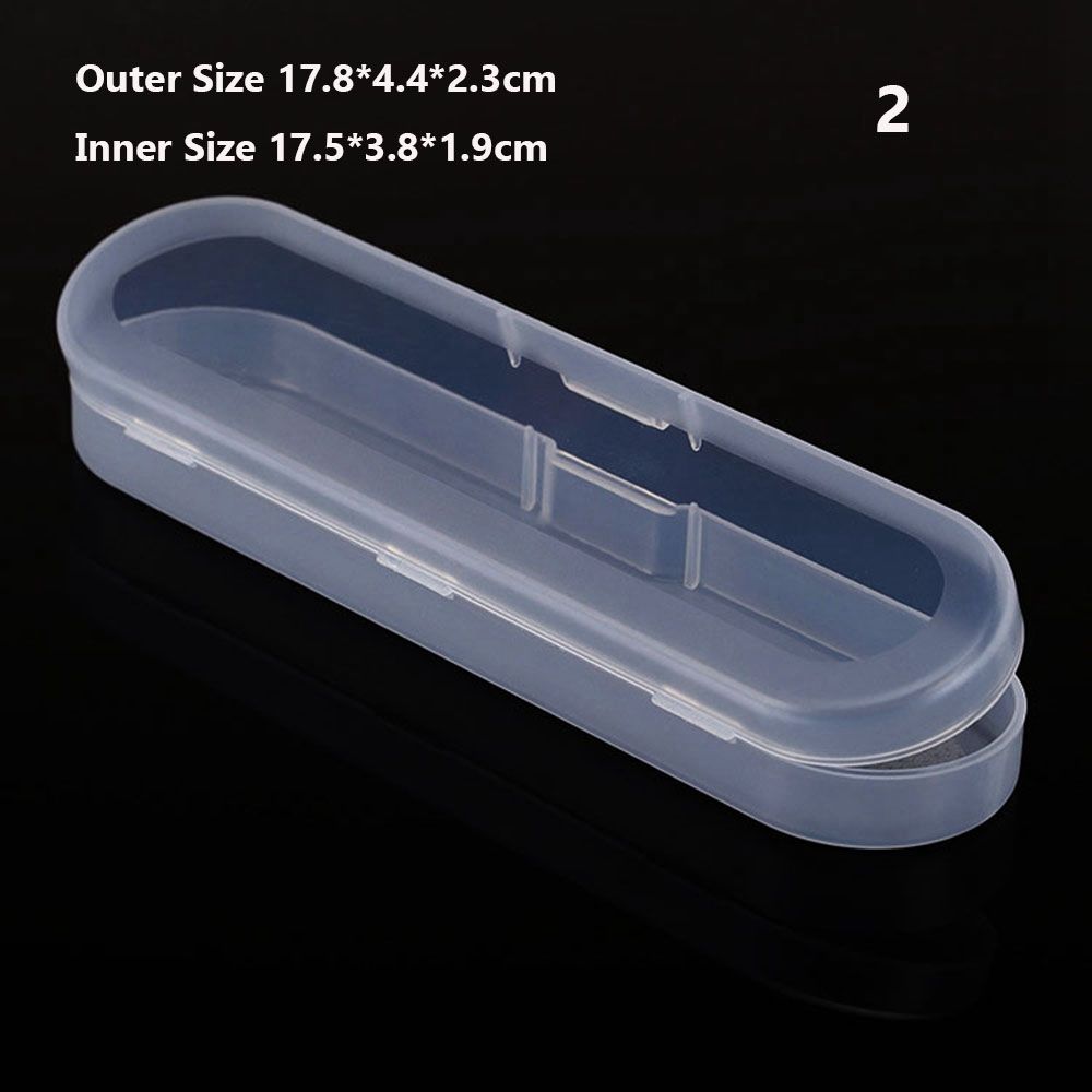 Caja pequeña de plástico transparente con tapa, contenedor de colección, caja de almacenamiento, , 1 ud.: Azul cielo