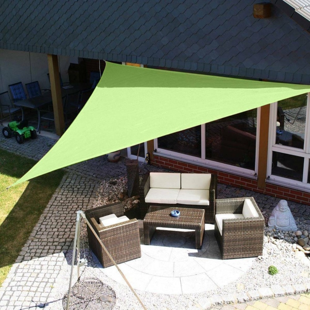 Triangle Waterproof Sun Shade Sail Yard Canopy Patio Garden UV Blocking Outdoor Sun Shelter with Wind Rope 3M / 3.6M / 5M
