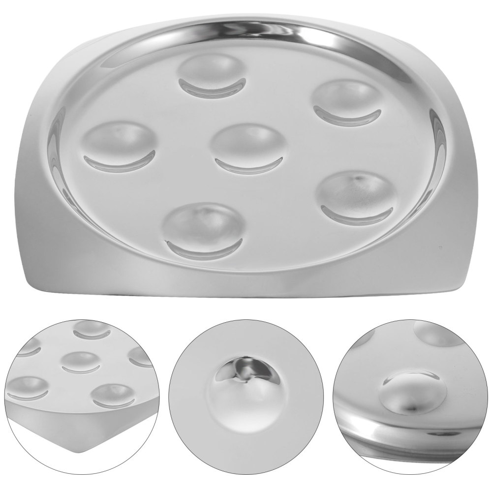 Stainless Steel Snail Dish Escargot Plate Food Plate Compartment Holes Plates