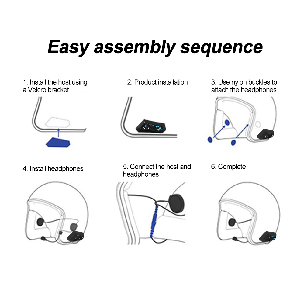 Bt22 Bluetooth Motorhelm Headset Hoofdtelefoon Draadloze Motor Fiets Handsfree Stereo Oortelefoon Luidspreker Met Zachte Microfoon