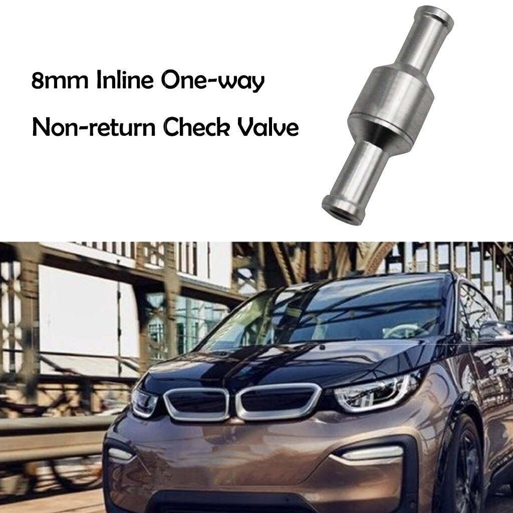 6-12mm Inline One-way Non-return Check Valve Fuel/Water/Gas/Air/Vacuum Aluminum Car-Styling Car Accessories: 8mm