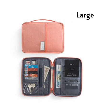 Travel Wallet Family Passport Holder Waterproof Document Case Organizer Travel accessories Document Bag Cardholder: Orange