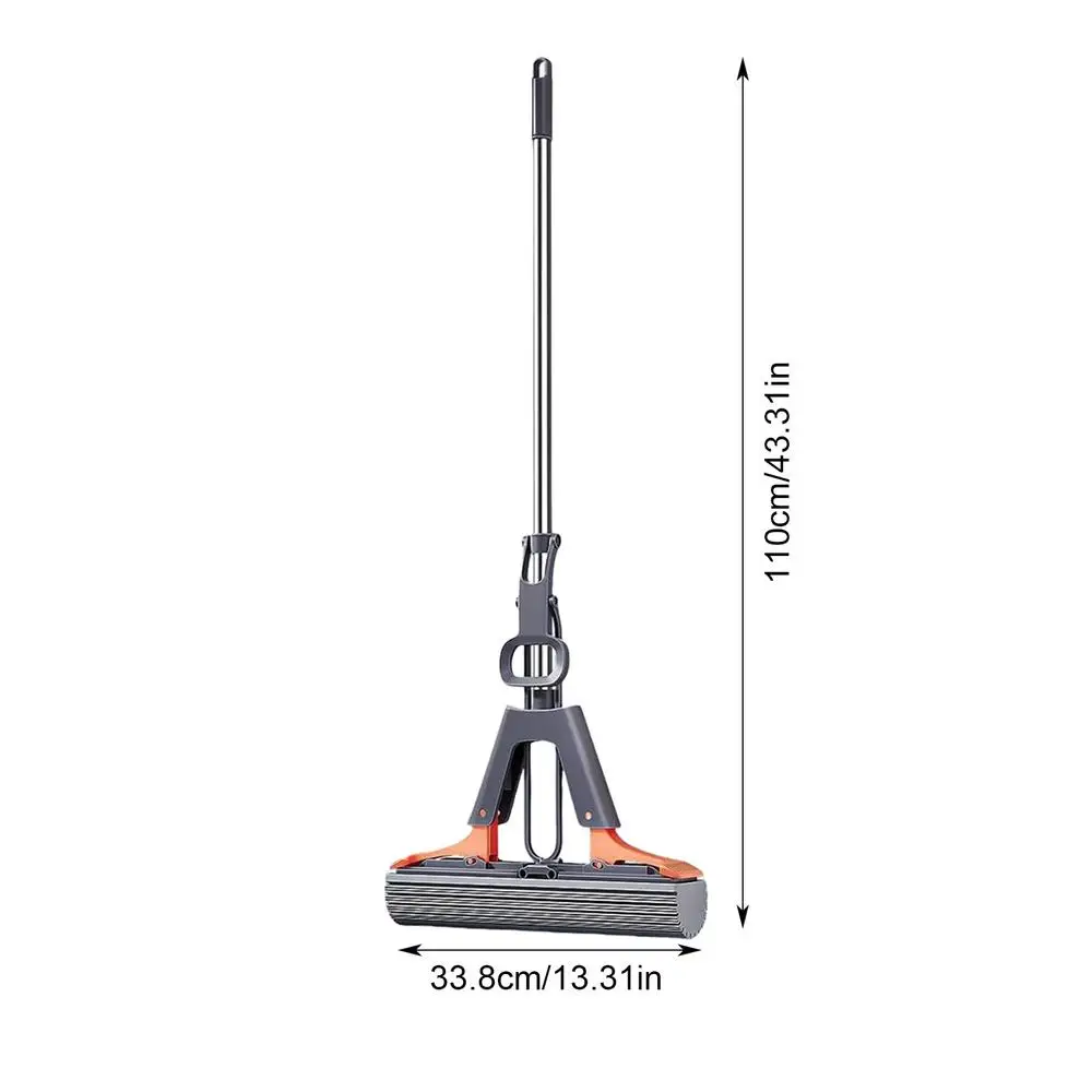 Vloerrolmop PVA-spons Vloerknijpmop voor het reinigen Efficiënte reiniging Absorberende sponsmop voor hardhouten tegels Marmer: Army Green