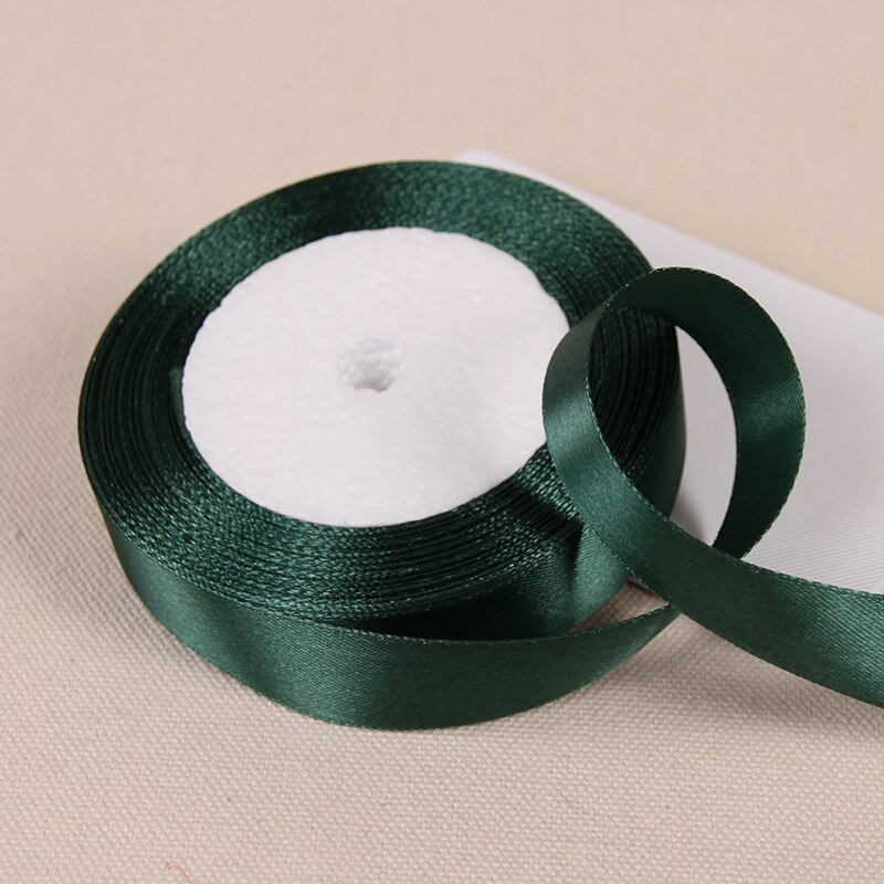 Cinta de satén de seda verde oscuro de 25 yardas, decoración del hogar para de boda, , ropa, tela de costura, Material de lazo, accesorios para el cabello DIY: Morado