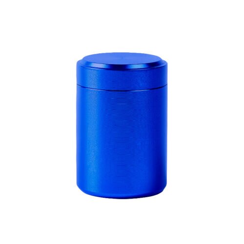 Colorful Durable Aluminum Herb Stash Jar Airtight Smell Proof Container Bottle Pots 70ML: Blue