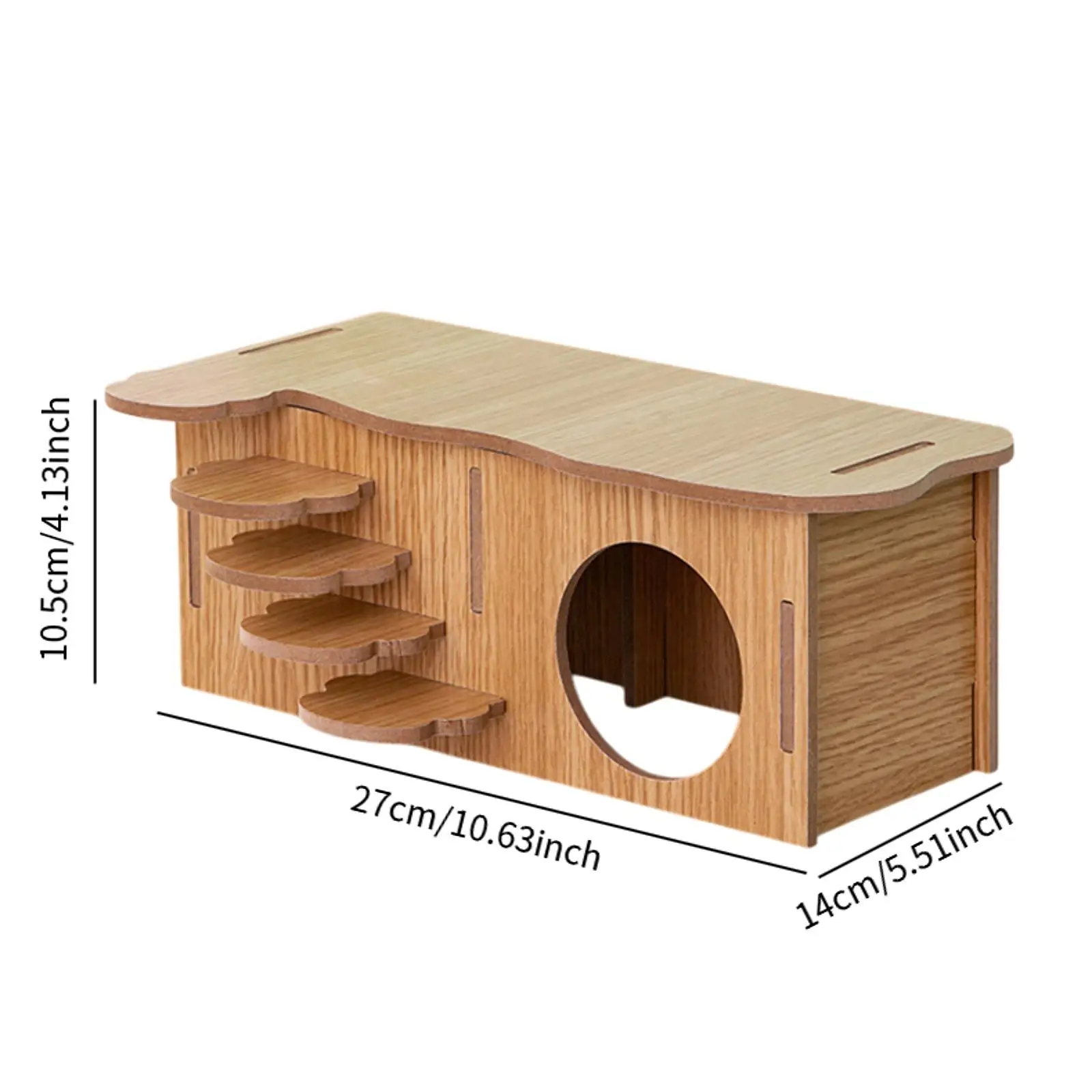 Washable Hamster Hideaway Wooden Hamster House with Climbing Ladder Small Pet Castle Home for Dwarf Mice Gerbils Small Pets: light green