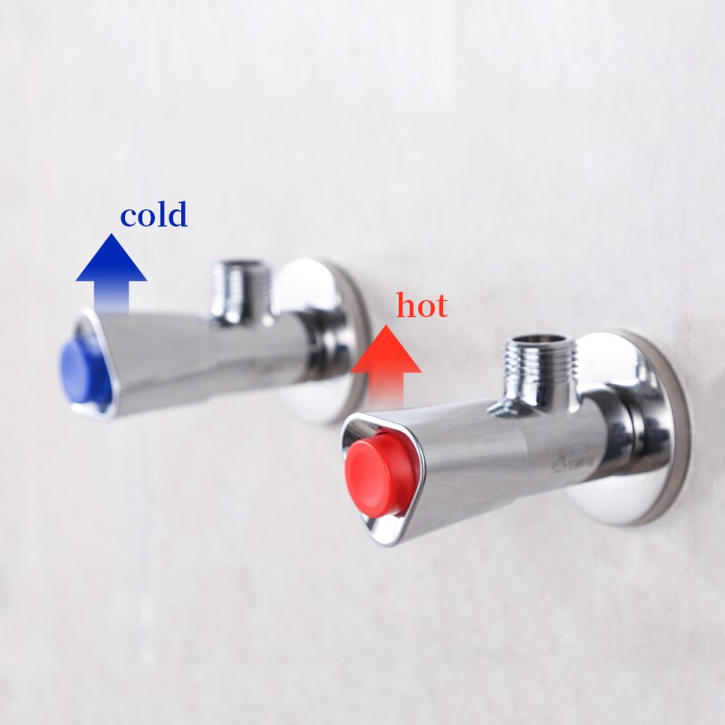 Bathroom Angle Valve Anti-explosion Thicken Toilet Triangular Valve Copper Push Button Switch Valve Wall Mounted for Toilet Sink