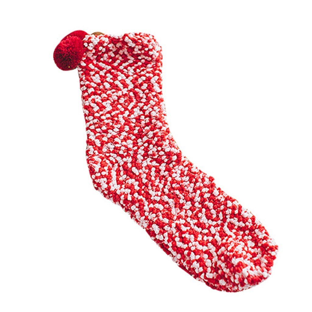 25 # chaussettes de glissement décontracté de corail des femmes mi Tube hiver chaussettes mignonnes épaissir thermique confortable chaussettes de plancher