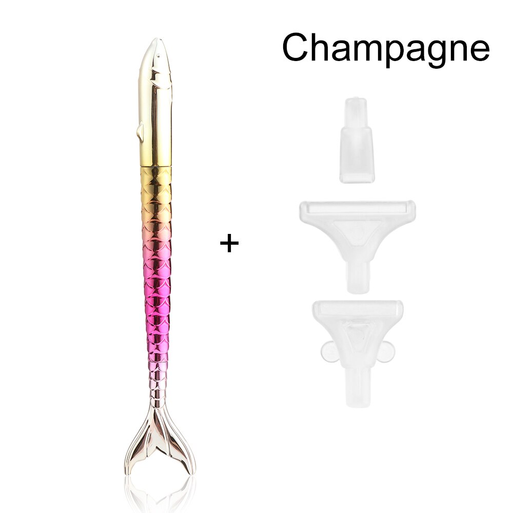 1PC Plastic Resin Cross Stitch Point Drill Pen 5D Diamond Painting Embroidery Crystal Pens Sewing Accessories Supplies DIY Craft: Champagne 2    17cm