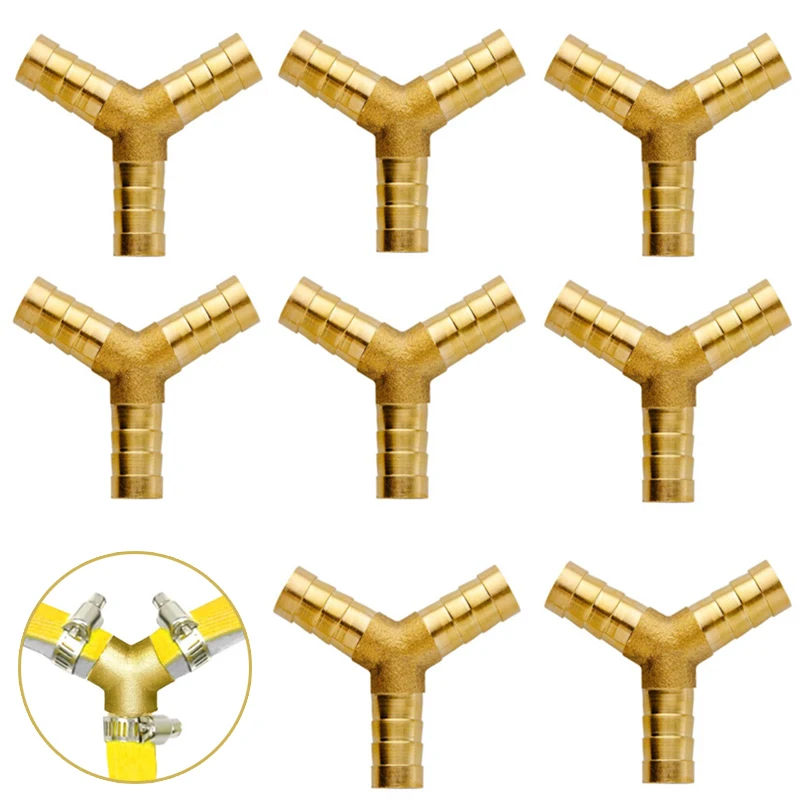 1 pcs 4mm-19mm Brass Fitting Coppers Pagoda Connector Pipe Fittings 2 3 4 Way Straight/L/Tee/Y/Cross For Gas/Water Tube