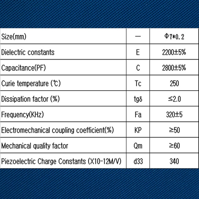 Ultrasone Piëzo Keramische Disk 7x0. 2m-PZT5 Piëzo Discs Piezo Keramiek PZT Kristallen Element Piezo Zender Sensor Chip