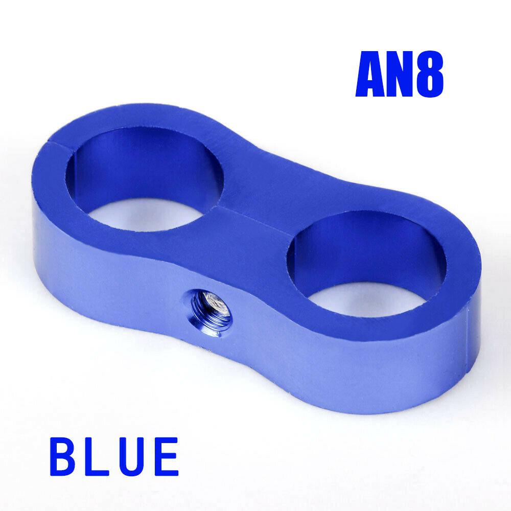 1pc an4/an6/an8/an10 slange separator klemmefitting gas/olie/brændstofledning slange endefitting;: An8 blå