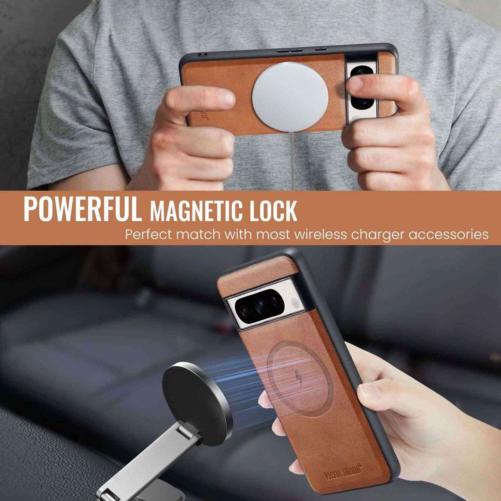 Magnetic Detachable Leather Wallet Phone Stand Case Wireless Charge Cover for Google Pixel 7 7A 8 8A 9 Pro XL 9A