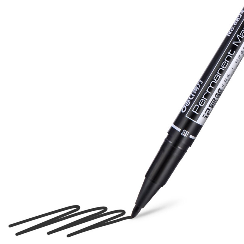 3Pcs Waterproof Permanent dual Tip 0.5/1.0 mm Nib Black Blue Red Art Marker Pens Student School Office Stationery