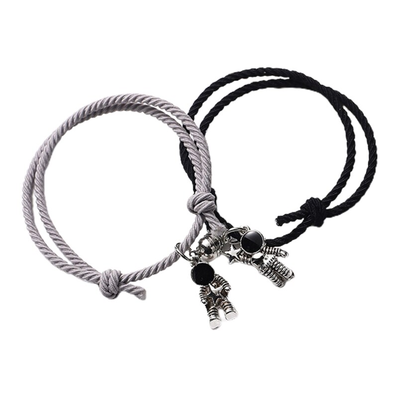 ANGELADY-pulsera de la Amistad minimalista para parejas, Kit de pulsera de distancia magnética trenzada, 2 unidades: Astronaut 6