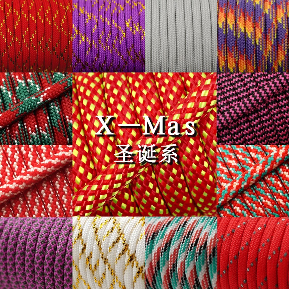 1pcs Christmas Series 550 Paracord Parachute Cord Lanyard Mil Spec Type III 7 Strand Core 100 FT Christmas