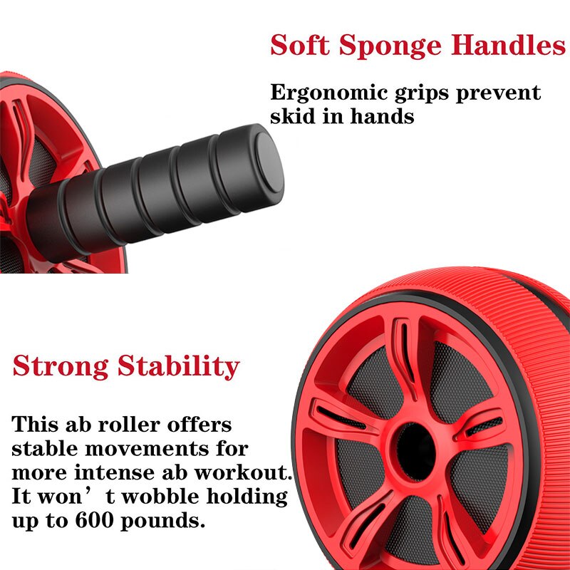 Stille Spier Oefening Abdominale Wiel Roller Thuis Fitnessapparatuur Dubbele Wiel Abdominale Power Ab Gym Roller Training