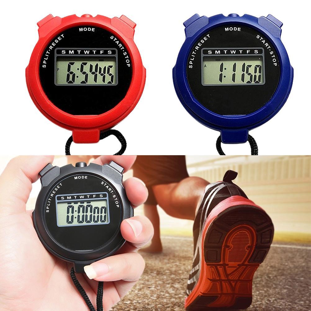 Portable Handheld Waterproof Digital Timer Lcd Stopwatch Chronograph Sports Stopwatch Timer Counter With Strap