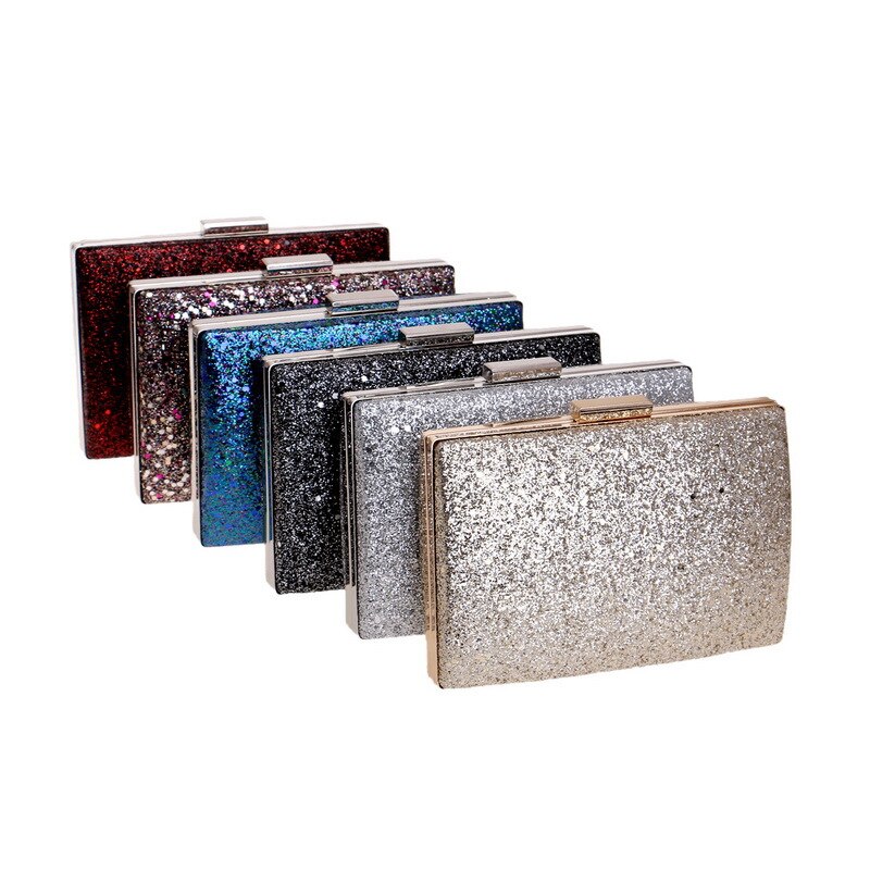 Mode Kleine Vrouwen Clutch Kroon Diamanten Dame Avondtassen Met Ketting Schouder Purse Rood/Zilver/Zwart/blauw/Goud Avondtasje