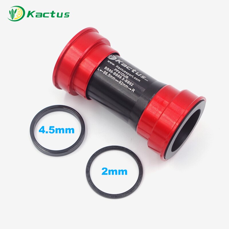 PRESSFIT PF30 BB30 BICYCLE BOTTOM BRACKET CERAMIC BEARING 386EVO DUB CRANKSET ADAPTER ROAD MTB PRESS FIT BB MOUNTAIN BIKE PARTS: PF41DUB-RED