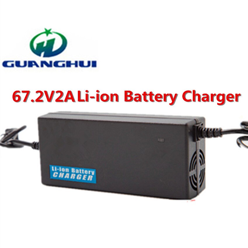 67.2V2A Lithium Batterij Oplader voor 60 V Elektrische Voertuigen Eenwieler Scooter lader