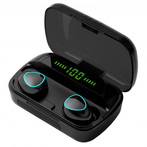 M10 TWS Bluetooth 5.1 In-Ear 9D Mini Touch Sports Binaural Earphones for Phones: Black Standard