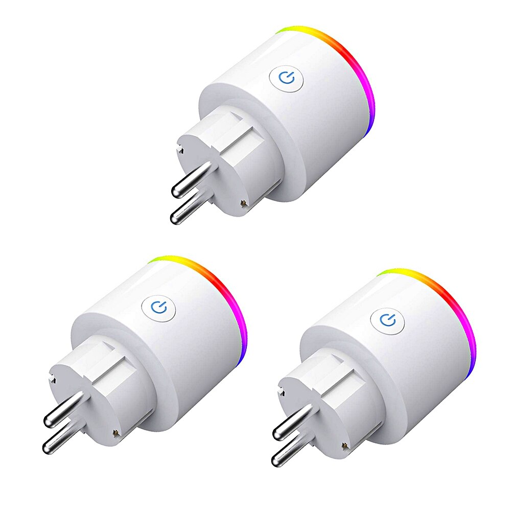 WiFi Switch Socket Plug EU Wireless Extender Remote Outlet Adaptor Energy meter Smart Home Automation Alexa Google Compatible: 3 Pack