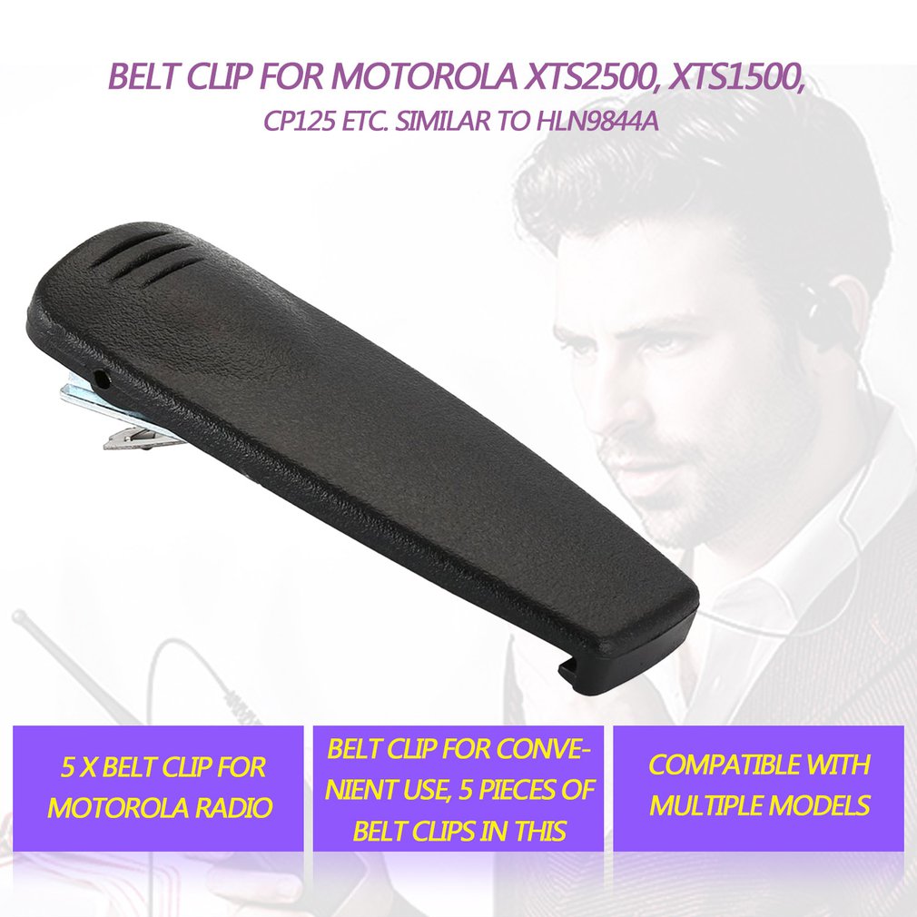 5 X pince de ceinture pour Motorola Xts2500, Xts1500, Cp125 similaire à Hln9844a pince de ceinture directe