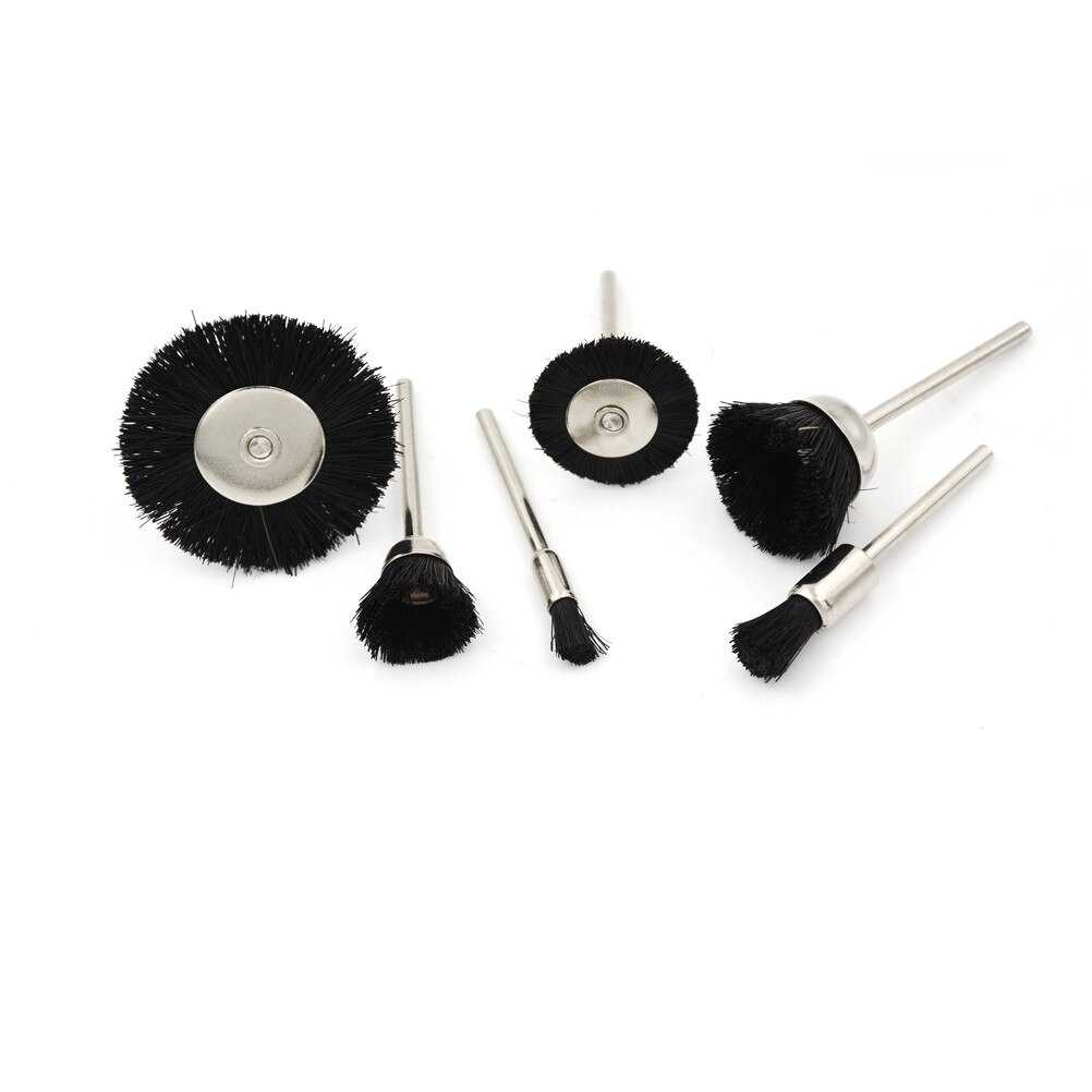 5pcs Mini Wood Working Buffing Polishing Grinding Abrasive Disc Head Set Nylon Brush Wheel For Dremel Drill Rotary Tools