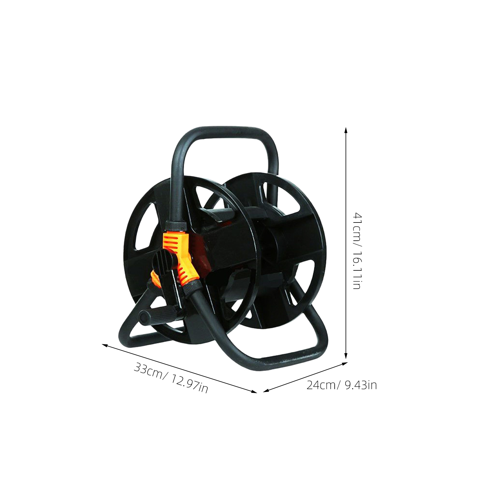 Multifunctional Garden Hose Reel For Car Wash Garden Watering Hose With Stainless Steel Handle Need To Assemble (accessories Ran