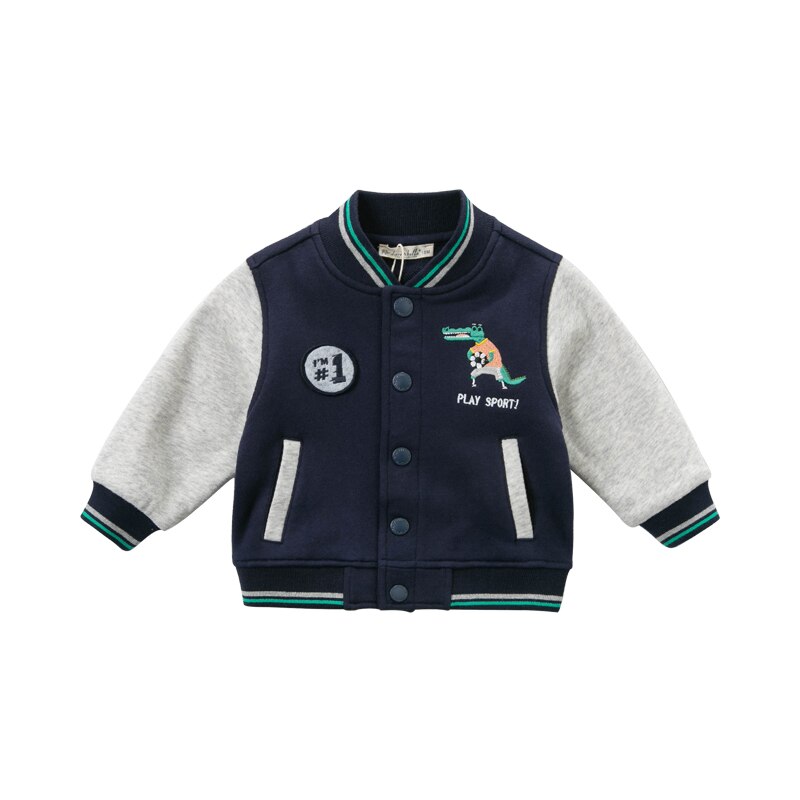 DBX12811 dave bella spring baby boy jacket children outerwear kids handsome coat: navy / 3T(90cm)