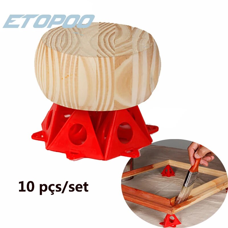 10pcs/Set Woodworking Accessories Wood work Tools Painter's Pyramid Stands Paint Tool Triangle Paint Pads Feet