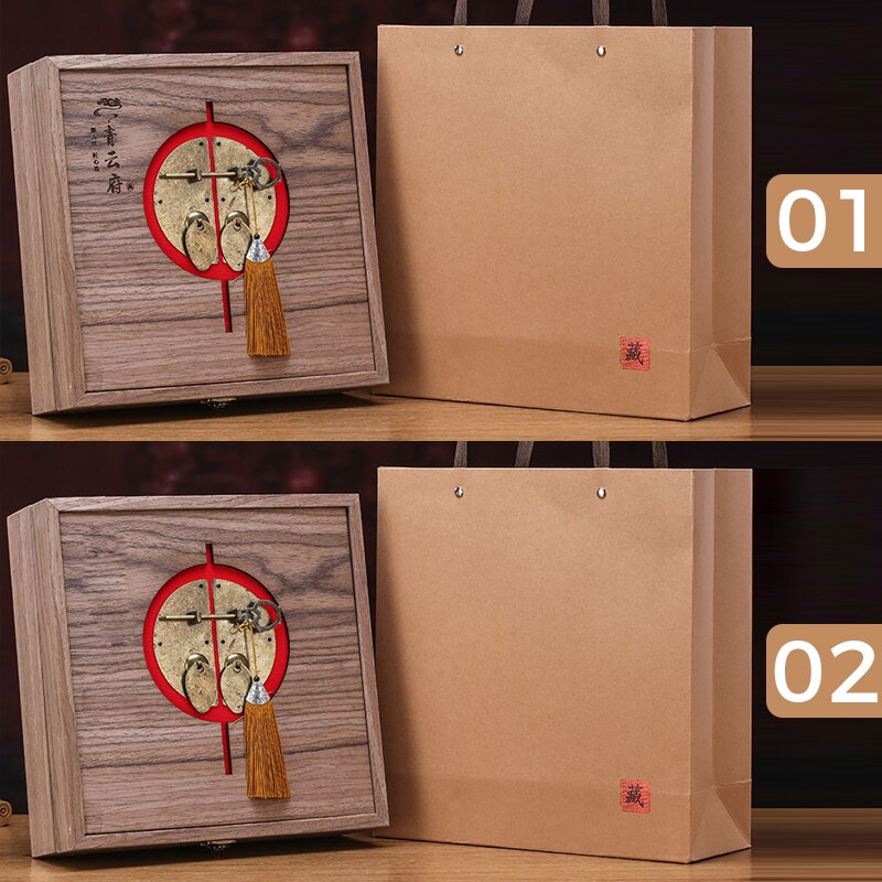 Pure Storage Box Wood Upscale Tea Boxes Traditional Chinese Culture Box Tea Caddy Container