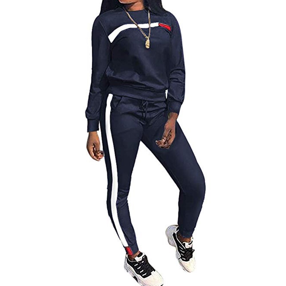 Sets 2 Women Hoodies Tops Pants Lady Drawstring Trousers Tracksuit Autumn Winter 2 Piece Set