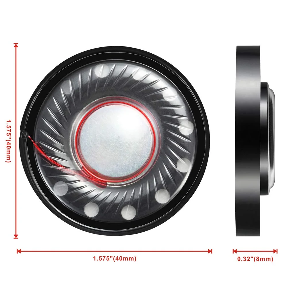 Diy 40Mm Vervangende Luidspreker Unit Driver Reparatie Onderdelen Voor Bowers & Wilkins B & W Px Px8 P9 P7 P5 Hoofdtelefoon