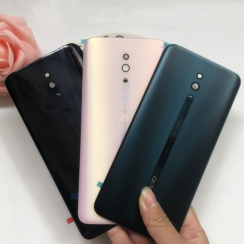 100%  originalt glas batteridæksel til oppo reno / reno 10x zoom / reno z baghus bagcover glas batteri dør sag