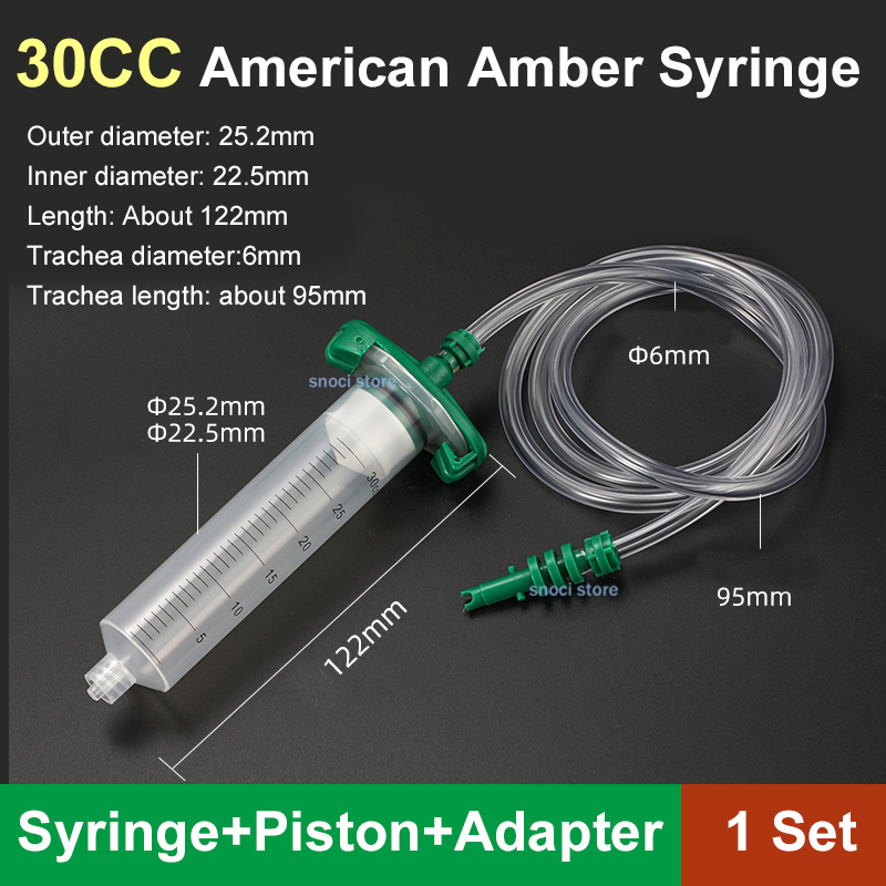 Kunststoff-Flüssigkeitsspender, Spritzenzylinder-Nadeladapter, 3 cc, 5 cc, 10 cc, 30 cc, 55 cc, Kleber-Dosierdüse mit Kolben und mit Skala: khaki